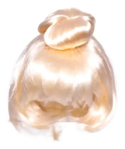 Peluca De Hada Campanita Tinkerbell Rubia Corta Con Rodete