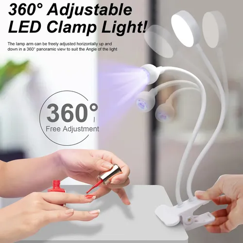 Lámpara Led Con Clip Y Luz Uv Flexible Para Manicura