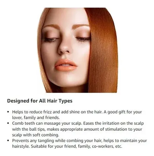 Set De Cepillo Y Peine Para El Cabello Luxxii Con Espejo Ple