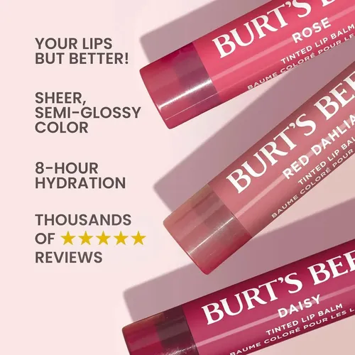 Bálsamo Labial Teñido Burt’s Bees 3 Tubos – Pack 3 Tonos