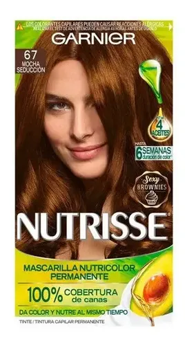 Tintura Nutrisse Permanente 67 Moca Seducción para Cabello Sin Amoníaco