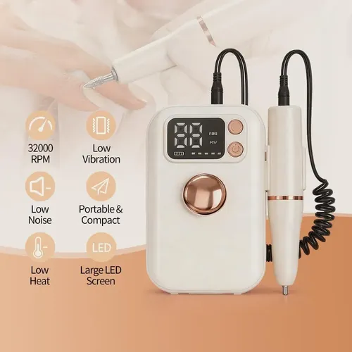 Kit De Taladro Eléctrico Para Uñas, Lima De Uñas Recargable