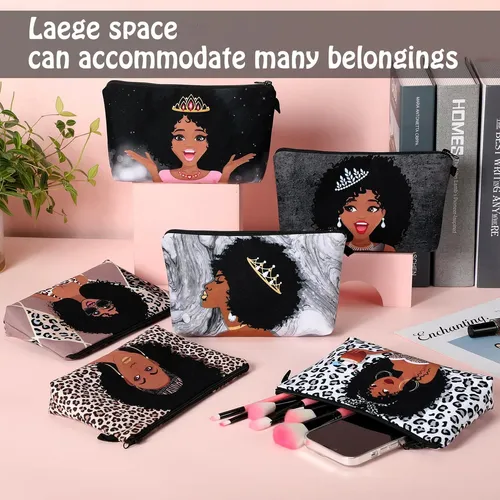 Bolsa De Maquillaje Chunful Reina Afroamericana Para Mujeres