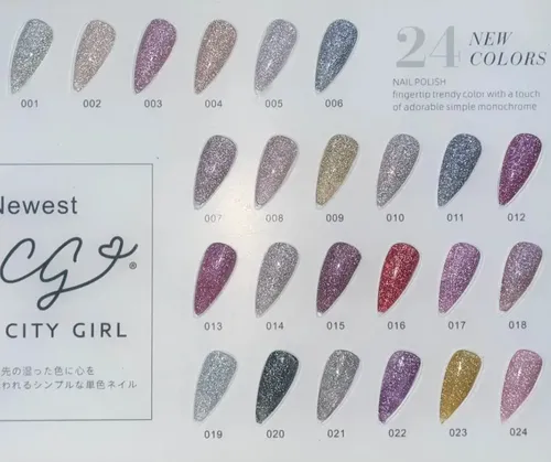Esmaltes Semi Glitter Diamond Reflectivos City Girl 10ml