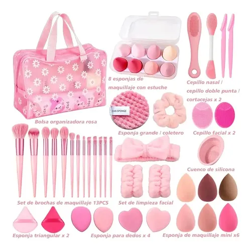 Brochas Maquillaje Profesional Y Herramientas Cosméticas 46p
