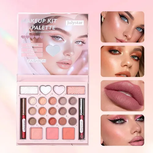 Julystar Paleta 24 Ojos Rubor Iluminador Brillante Escenario