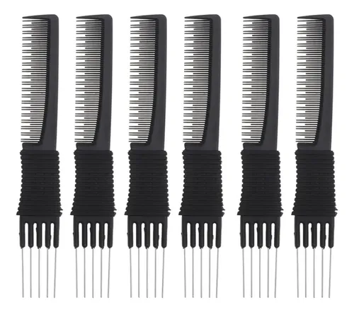 Peine Profesional For Cabello De Acero Y Carbono 6pieza Y