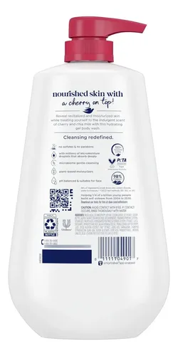 Jabón Líquido Corporal Dove Cereza 905ml Hidratante