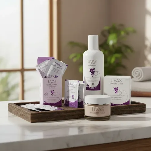 Kit Renovación (leche+pulidora+barro Facial) Uvas Cosméticos