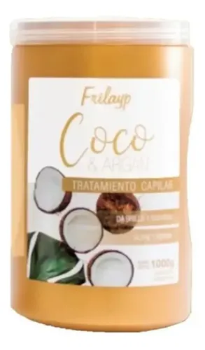 Baño De Crema Frilayp Profesional Argan Y Coco 1kg X6un