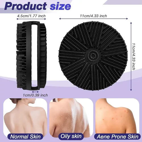 Exfoliador Corporal De Silicona Manmihealth 2 Pcs Doble Cara
