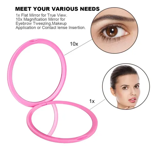 Espejo De Maquillaje Deweisn Magnifying Compact 10x Con True