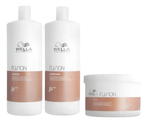 Kit Fusion Wella Shampoo + Acondicionador + Máscara