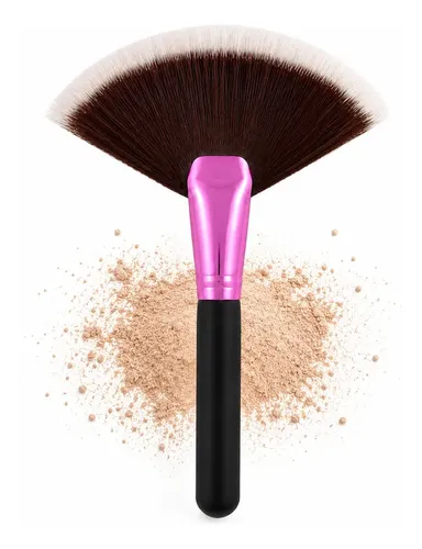 Brocha Iluminador Abanico Huxia Beauty Maange 834 Negro Sintético