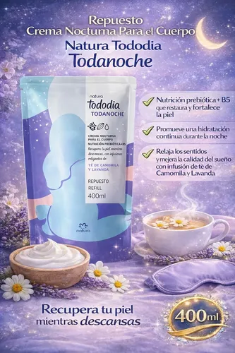 Repuesto Natura Tododia Crema Corporal Manzanilla Y Lavanda