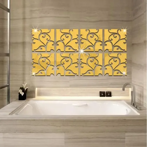 Adhesivo Acrílico Para Pared Con Espejo 3d, 32 Unidades, Dec