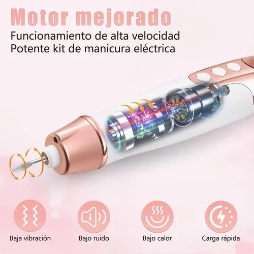 Torno Uñas Eléctrico Portátil Usb Recargable Lcd
