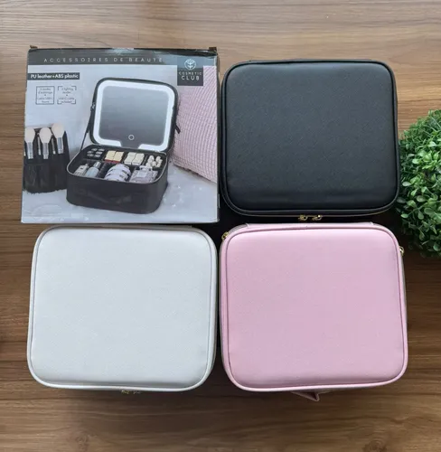 Organizado Maquillaje Porta Cosméticos Espejo Led Recargable
