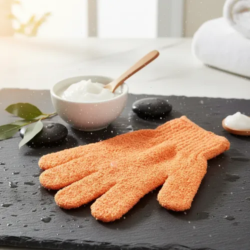 2 Guantes Exfoliante Manopla Piel Para Spa Corporal/facial