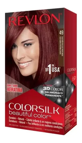 Kit Tintura Colorsilk castaño rojizo profundo 130ml Revlon