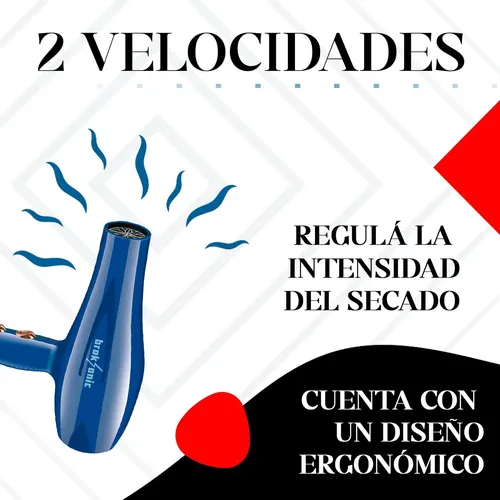 Secador De Pelo Profesional Secado Rápi Broksonic Frio Calor