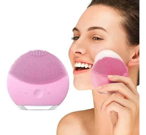Cepillo Facial Eléctrico Exfoliante Rosa