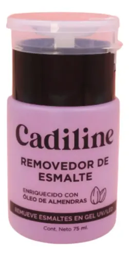 Removedor de esmalte líquido aceite almendras 75 ml Cadiline