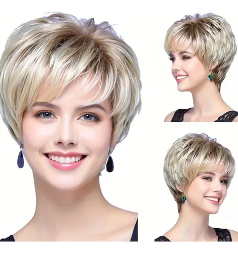 Peluca Bob Corta 8 Pulgadas Mujer