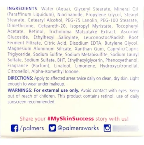 Crema Despigmentante Palmer’s Skin Success Con Niacinamida