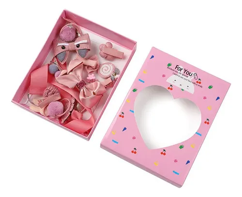 Kit De Accesorios Para El Cabello Infantil @ Pink De 18 Piez
