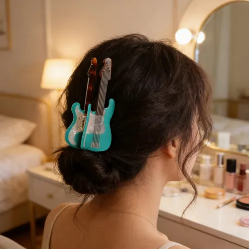 Pinzas De Pelo Con Forma De Guitarra Para Mujeres