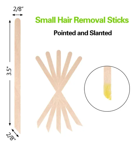 200 Palitos De Madera Para Depilar Cejas Labios Nariz