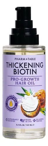 Aceite Capilar Pharm To Table, Espesante, Biotina, Para El C