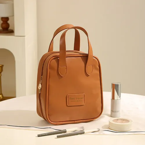 Bolsa De Maquillaje Portátil Sostenible Con Sensación De Gat