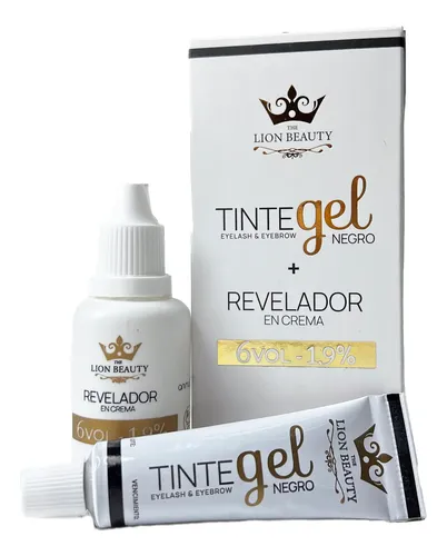 Kit Tinte Gel Negro The Lion Beauty Para Pestañas Y Cejas