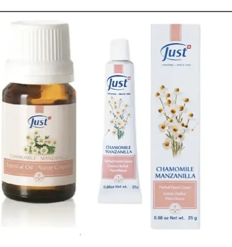 Aceite De Manzanilla 10ml Y Crema De Manzanilla 25gr Just
