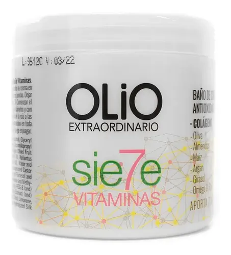 Baño De Crema Capilar Siete Vitaminas Reparador Olio X 200gr