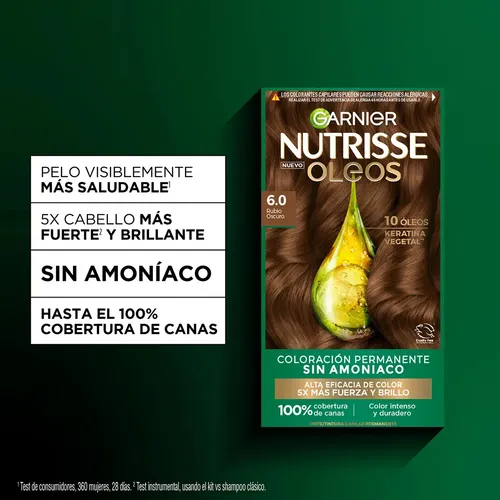 Garnier Nutrisse Oleos Rubio Oscuro 6.0