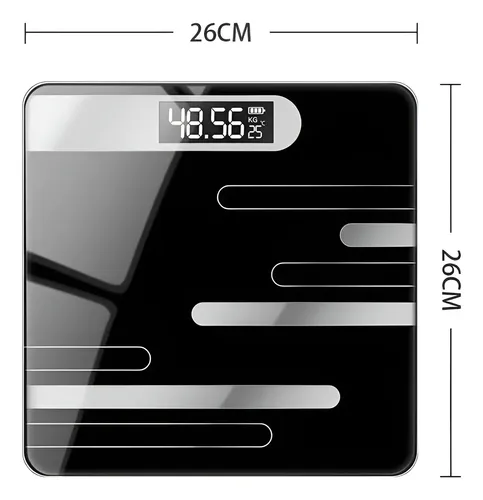 Balanza De Piso Digital Pantalla Lcd Elegante Baño Hogar