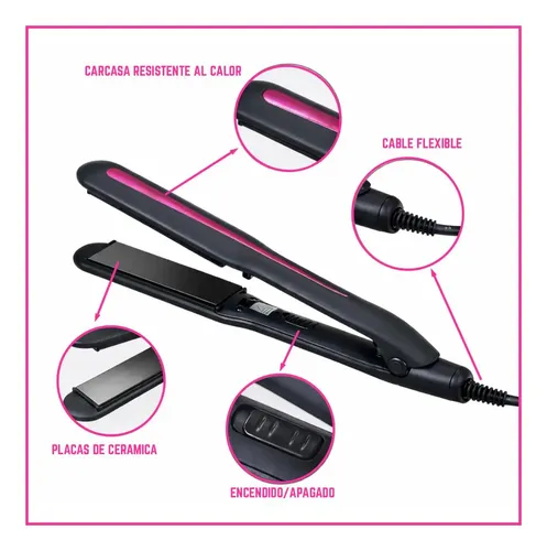 Plancha Pelo Profesional Cerámica Para Un Brillo De Salon