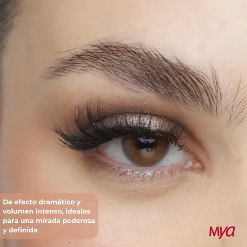 Combo Pestañas Postizas + Pinza Ergonómica Mya Lashes Impact