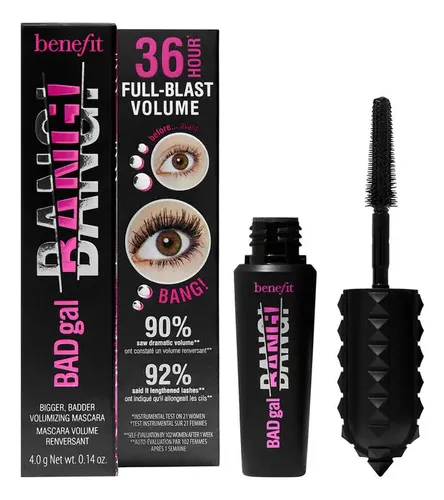 Máscara de pestañas Benefit BADgal Bang! 4g color black 1 unidad