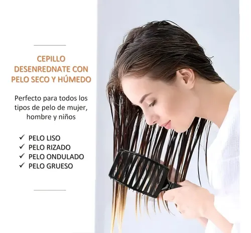 Cepillo Para Cabello + 5 Ligas Antitiro Y Masaje (xy)