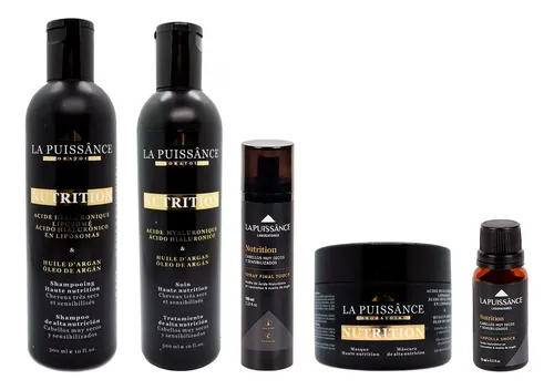 La Puissance Argan Shampoo Enjuague Máscara Spray Ampolla 6c