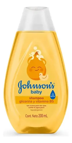 Shampoo Johnsons Baby Original x 200 ml Hipoalergenico. Libre de colorantes, parabenos y sulfatos.