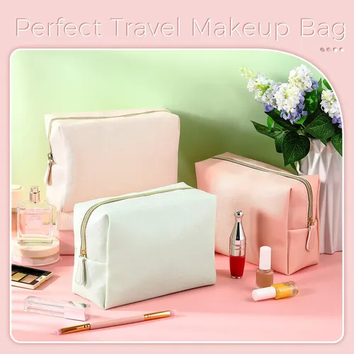 Bolsa De Maquillaje Dunzy, 8 Unidades, De Piel Sintética, Im