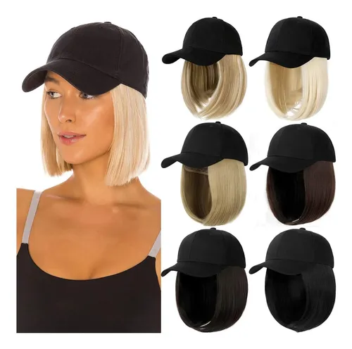 Qlenkay Baseball Cap With Extensions De Cabello Corto De 1
