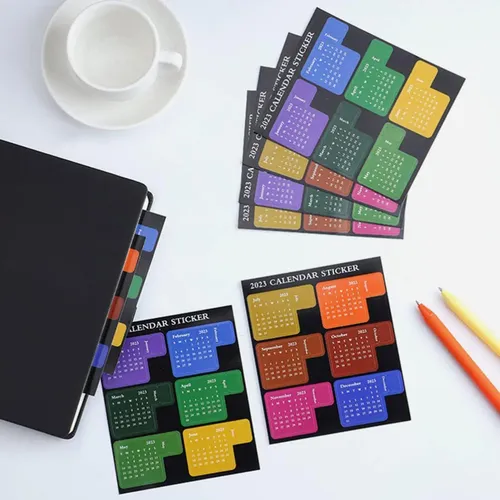 7x Calendario Pegatinas 2023 Divisor De Tarjetas De