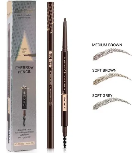 Lápiz De Cejas Music Flower Soft Brown 2 En 1 Con Cepillo