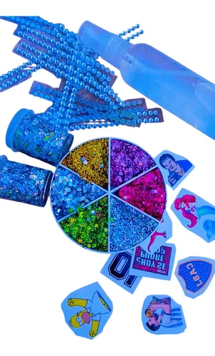 Kit Glitter Gel Brillos Tatuajes Makeup Strass